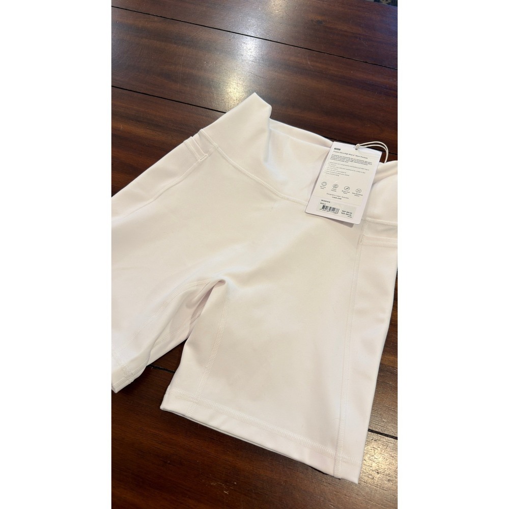 LSKD Fusion Ultra High-Rise 6" Short Pockets White Women's Size Small NWT NEW - Picture 7 of 16